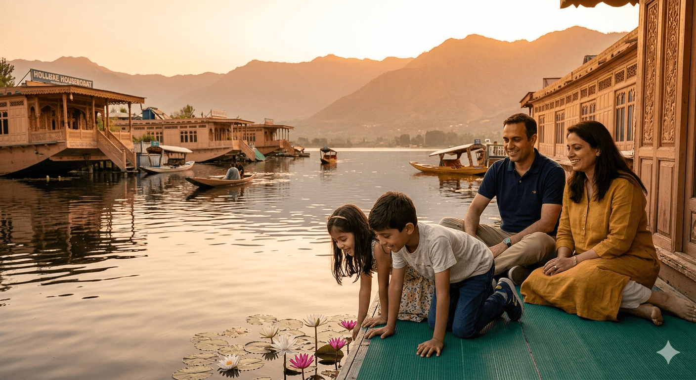 Kashmir Family Package (Sgr- Sgr) 4N 5D -  (₹8,000 PER PAX)