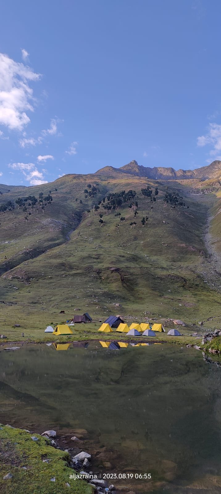 Campsite in warwan near lake