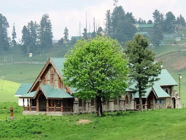 st mary church in green valley of gulmarg