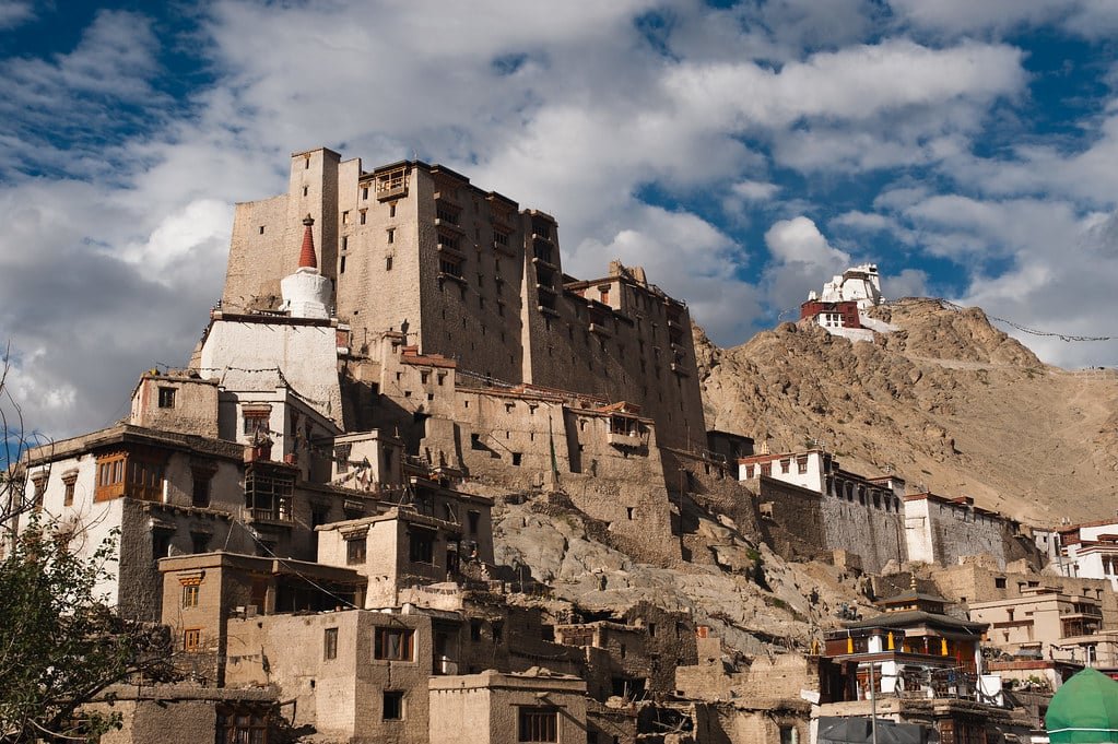 Leh Palace with Namgyal Tsemo Monastery on the hill behind
