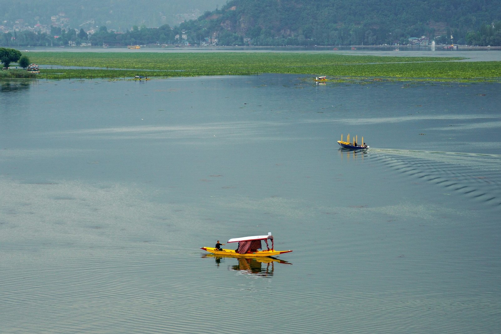 tourists are enjoying sikhara ride at lake