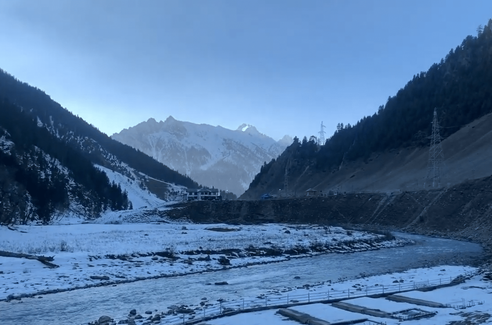 Fish point covered in snow