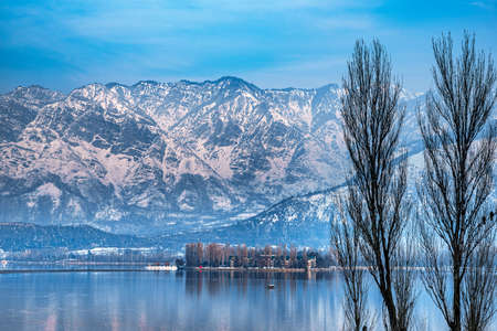 Scenic winter view of Srinagar